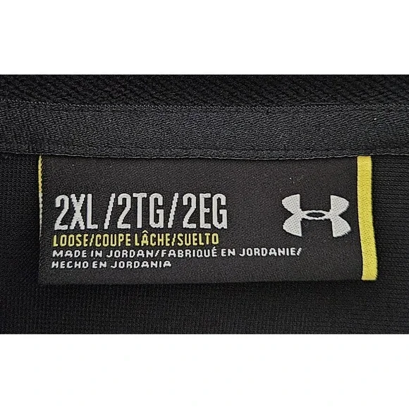Under Armour Jacket Mens 2XL XXL Blue/Black Warm Up Full Zip Cold Gear Hoodie - Picture 2 of 8